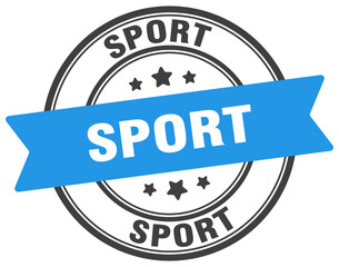 Fototapeta premium sport stamp. sport label on transparent background. round sign