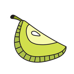 Abstract apple. Vector illustration in doodle style.