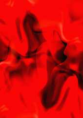 Abstract red smooth black shapes texture background. Red artistic and shapes pattern background