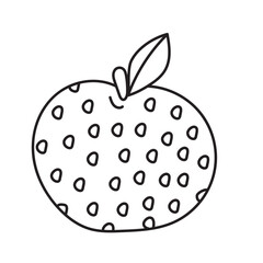 Abstract apple. Vector illustration in doodle style.
