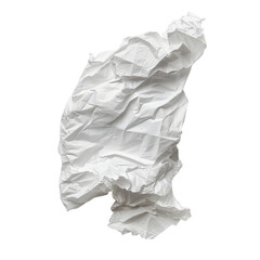 Crumpled paper isolated on transparent background