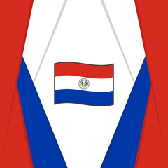 Paraguay Flag Abstract Background Design Template. Paraguay Independence Day Banner Social Media Post. Paraguay Background