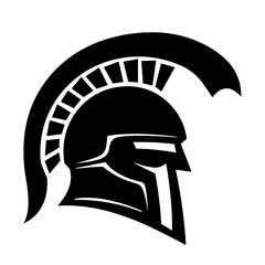 spartan helmet with a  crest  Silhouette 