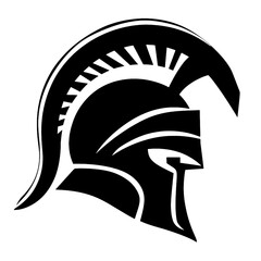 spartan helmet with a  crest  Silhouette 