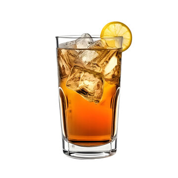 An Isolated Whiskey Highball Cocktail Drink, Transparent Background, PNG