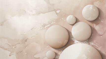 A harmonious blend of round, soft-edged shapes. Warmth and comfort through its modern design. Generative AI
