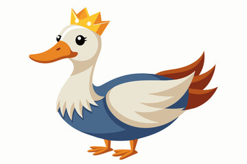 king-black and white-duck-silhouette-vector-with-white-background.