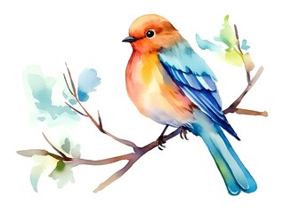 A bird clipart, watercolor illustration clipart, 1500s, isolated on white background - 767726123