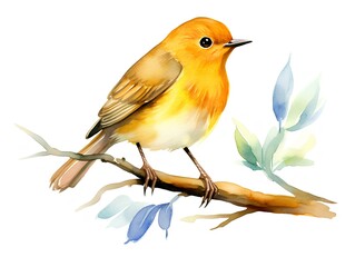 A bird clipart, watercolor illustration clipart, 1500s, isolated on white background - 767726128