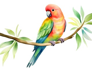 A bird clipart, watercolor illustration clipart, 1500s, isolated on white background - 767726131