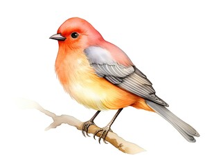 A bird clipart, watercolor illustration clipart, 1500s, isolated on white background - 767726171