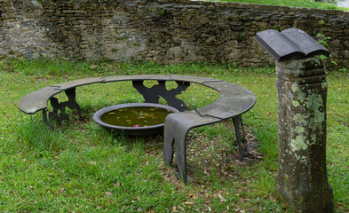 Iron bench in the park