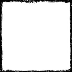 Brush texture frame background on transparent background