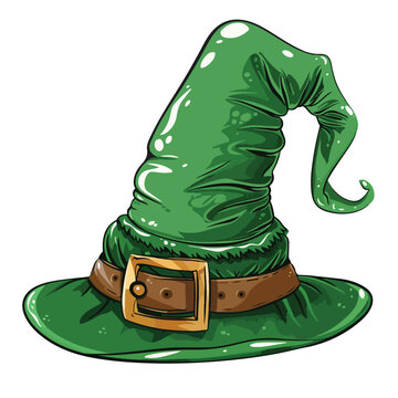 Irish elf hat symbol cartoon vector illustration is