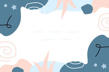 Flat handrawn minimal cute vector element background template