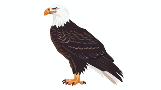 Vector abstract image of an eagle standing vector eag