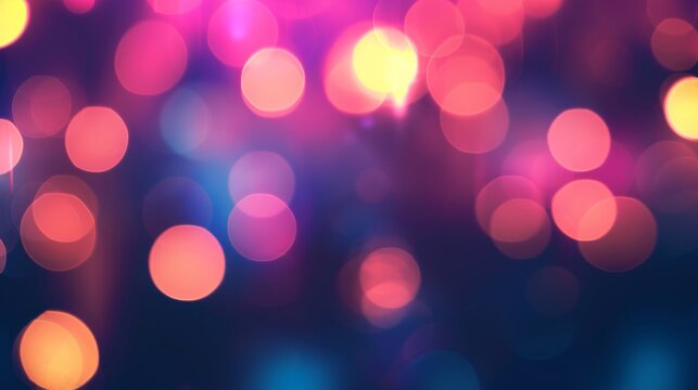 Abstract Colorful Bokeh Lights Background