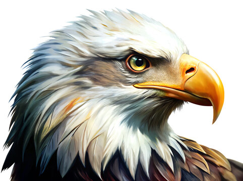 bald eagle portrait generative Ai