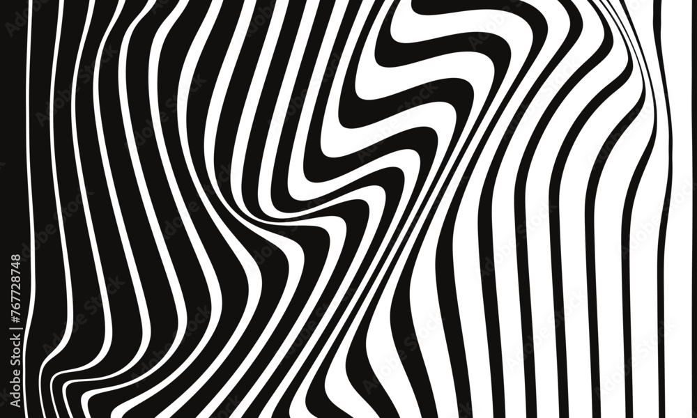 Poster abstract geometric wave line pattern art vector illustration.