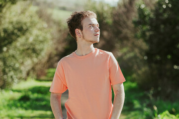 young transgender man posing