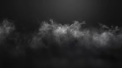 Foto op Plexiglas Ethereal Black and White Smoke Texture © red_orange_stock