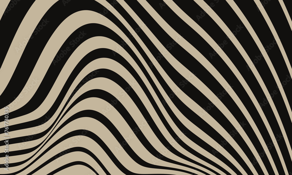 Poster abstract geometric wave line pattern art vector illustration.