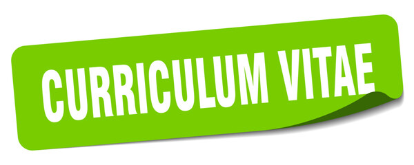 curriculum vitae sticker. curriculum vitae label - obrazy, fototapety, plakaty