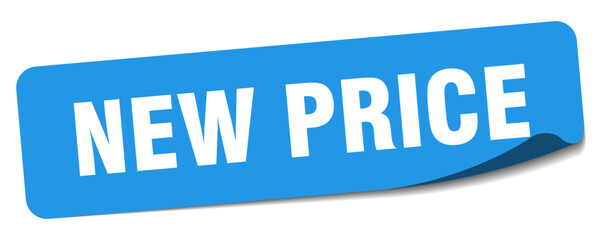 new price sticker. new price label