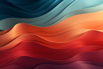 A seamless abstract design with wavy patterns in a vibrant blend of red, blue, and orange hues, suggestive of movement and energy.