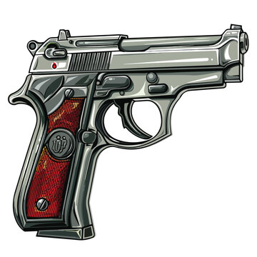 Isolated gun design cartoon vector illustration 