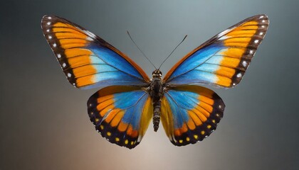 Colorful Elegance: Beautiful Butterfly in Flight, Isolated with Transparent Background