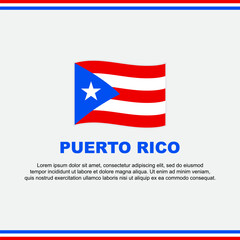 Puerto Rico Flag Background Design Template. Puerto Rico Independence Day Banner Social Media Post. Puerto Rico Design