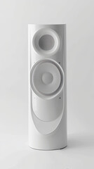 white simple morden speaker shapeLP palyer, perfect front shot