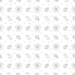 Seamless pattern with ladybugs. Summer ladybugs background