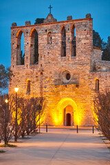 Romanesque church in Girona. Sant Esteve de Peratallada. Catalunya, Spain