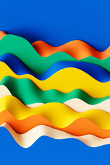 3D rendering, perfect shape, aesthetic, colorful background with abstract multicolored lines, futuristic energy concept