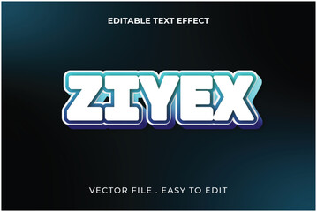 Ziyex 3d editable vector text effect style, or ziyex text effect