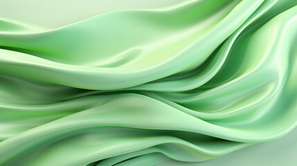 elegant shapes in green colors of fabrics 