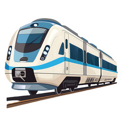 Cute clipart of modern train on transparent background PNG is easy to use.