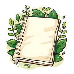 Cute clipart of notebook on transparent background PNG, easy to use.