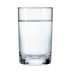 Water glass. Isolated on transparent background.