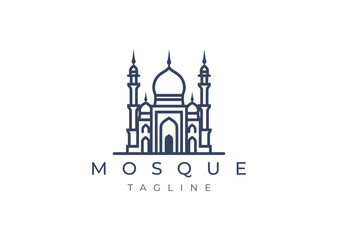 Mosque logo design vector icon illustration