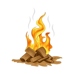 Illustration of bonfire 