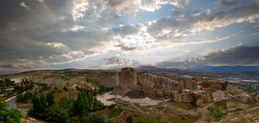 Harput Castle view in Harput Town of Elazig Province.