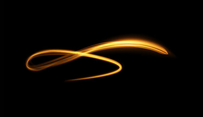 Naklejka premium Magic whirlpool of a golden spiral, on a black background.