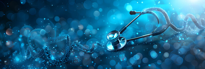 Medical background. Stethoscope caduceus,
Medical abstract background 3d image wallpaper