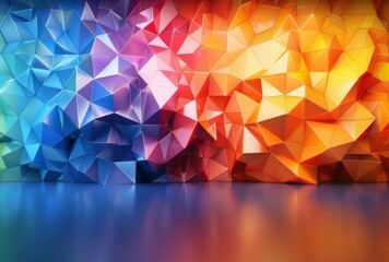 Polygon background texture. Abstract mosaic background. Vector Polygon Abstract Polygonal Geometric Triangle Background.  Generative AI.