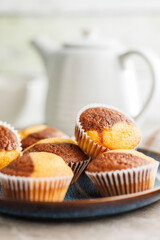 Close Up of a Muffins on plate on kitchen table