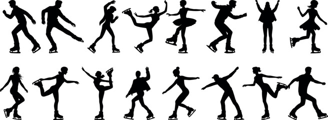 Ice Skating silhouette