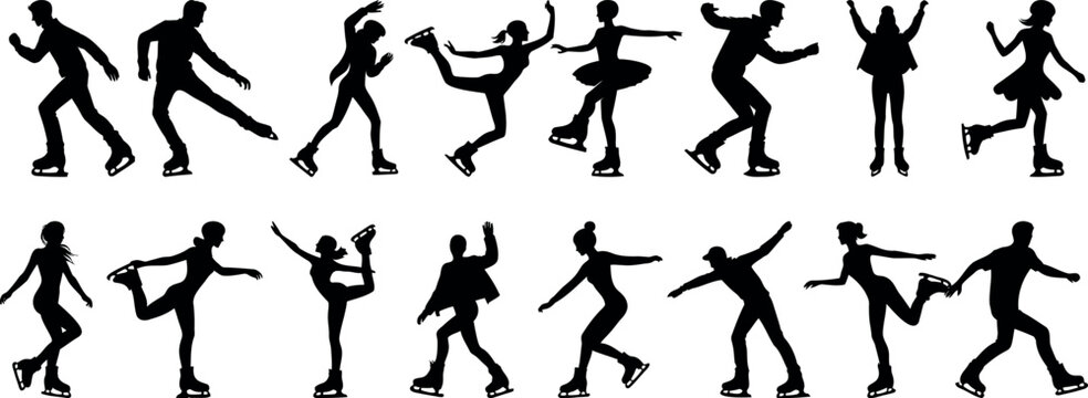 Ice Skating silhouette